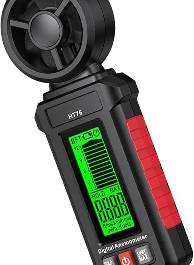 Portable Handheld Anemometer with LCD Display for Accurate Wind Speed Air Flow Measurement - Image 1